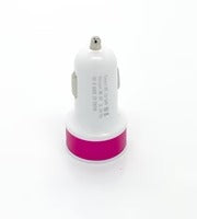 Matte Universal Dual USB 2 Port Colorful Car Charger 2.1A / 1A Auto Power Adapter
