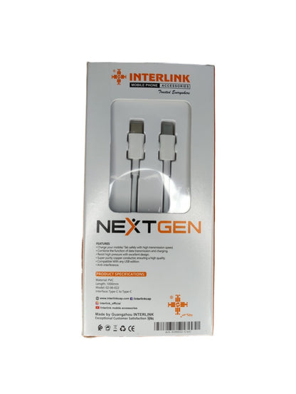 Next-Gen Speed on Both Ends! Interlink Type-C Cable - Double the Fun with Blazing Data Transfer & Charging