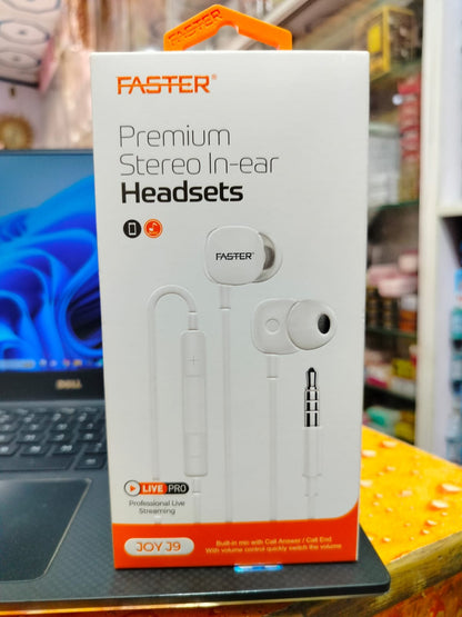 Faster Joy J9 Wired Full Bass Handsfree