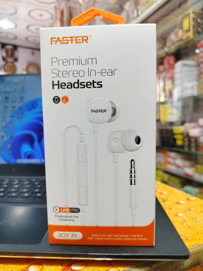 Faster Joy J9 Wired Full Bass Handsfree