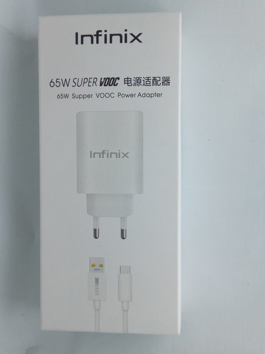 Infinix 65W Fast charger with data cable supper power Adapter