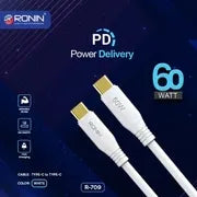 Ronin R-709 | 1 Meter Charging Cable (60w) Type-C To Type-C |